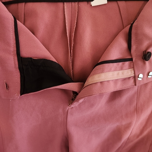 Zara Flowy Super Wide Leg Culotte Pink Maxi Pants - Picture 7 of 10